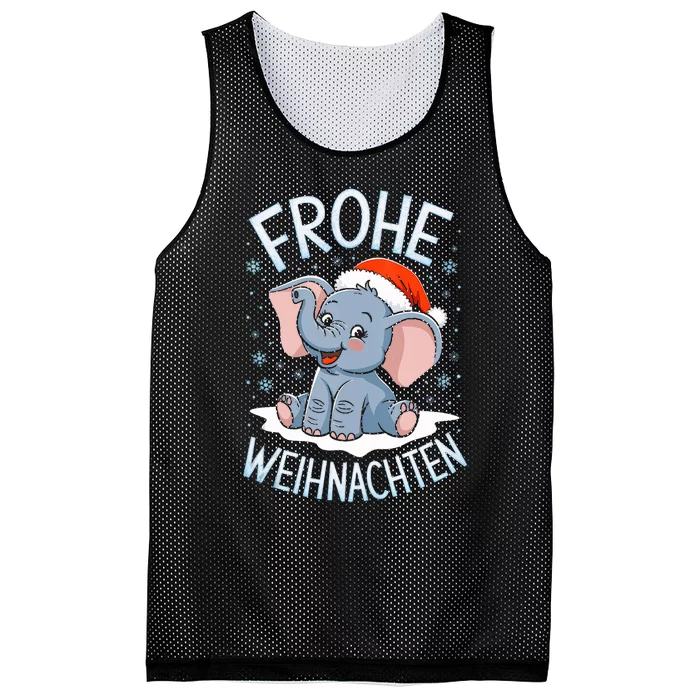 Merry Christmas Elephant Frohe Weihnachten Tank Top Mesh Reversible Basketball Jersey Tank