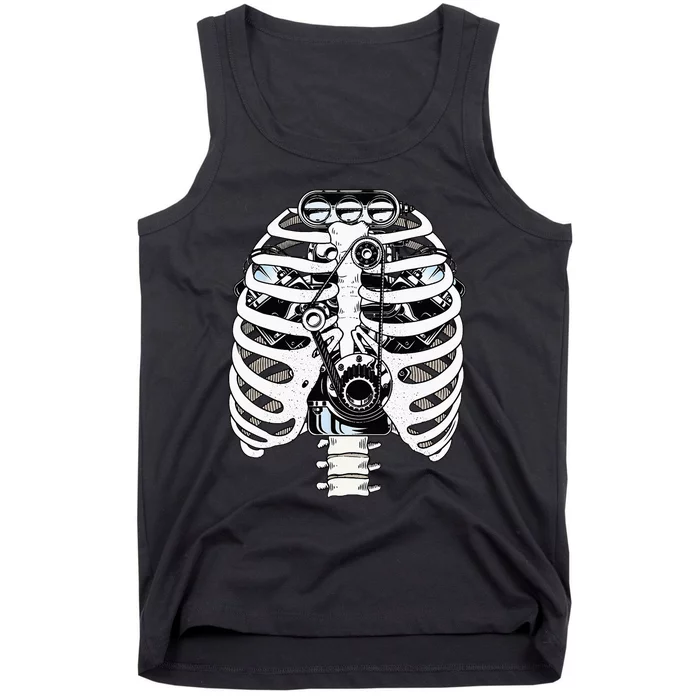 Mechanic Car Engineer Skeleton Mechanics Tank Top