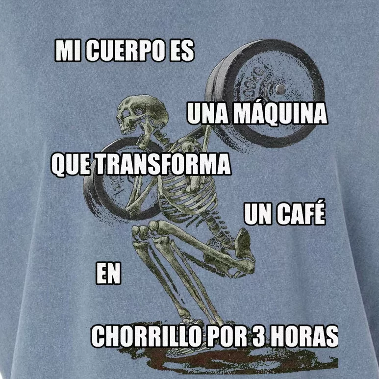 Mi Cuerpo Es Una Maquina Que Transforma Un Cafe En Chorrillo Garment-Dyed Women's Muscle Tee