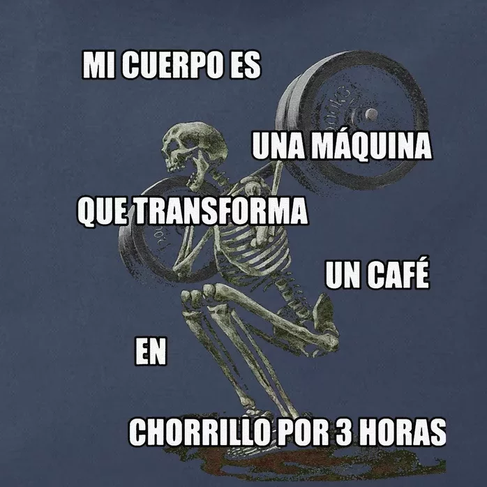 Mi Cuerpo Es Una Maquina Que Transforma Un Cafe En Chorrillo Zip Tote Bag