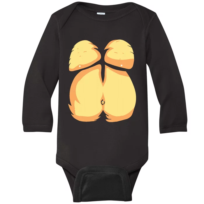 Monkey Costume Easy Lazy Halloween Baby Long Sleeve Bodysuit