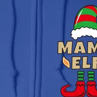 Mother Christmas Elf Gift For Mom Xmas Mama SantaS Elf Great Gift Full Zip Hoodie