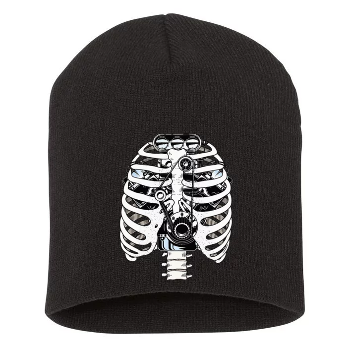 Mechanic Car Engineer Skeleton Mechanics Short Acrylic Beanie