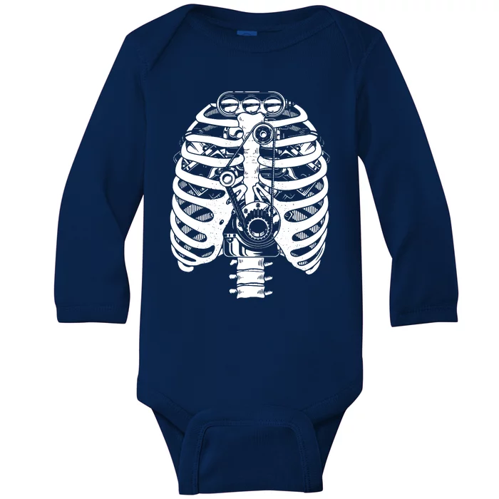 Mechanic Car Engineer Skeleton Mechanics Baby Long Sleeve Bodysuit