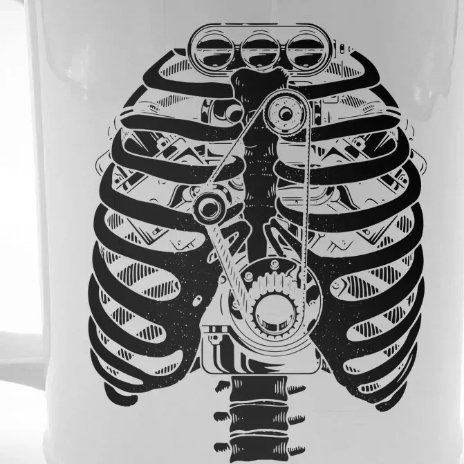 Mechanic Car Engineer Skeleton Mechanics Front & Back Beer Stein