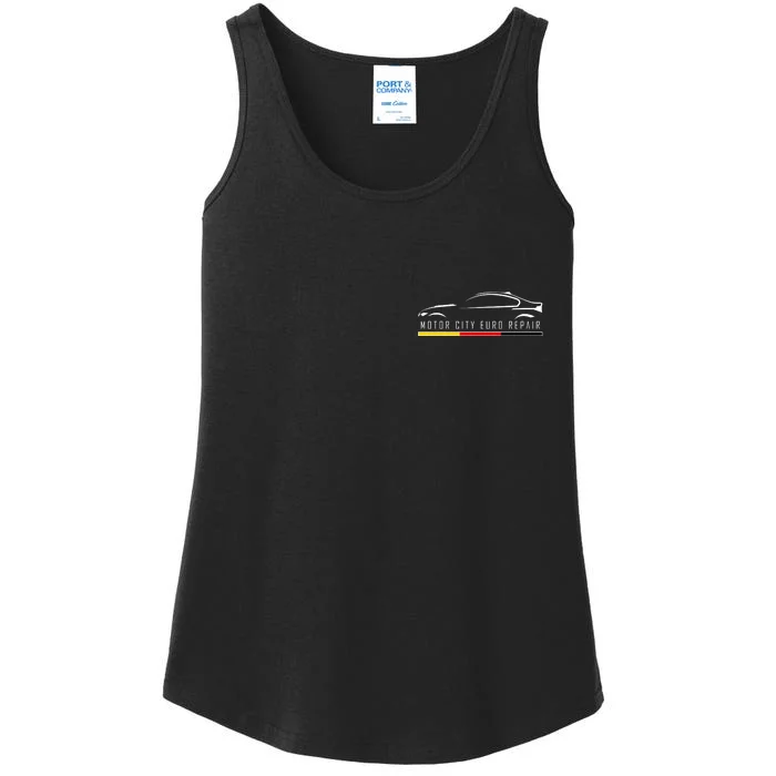 Motor City Euro Front And Back Front & Back Ladies Essential Tank