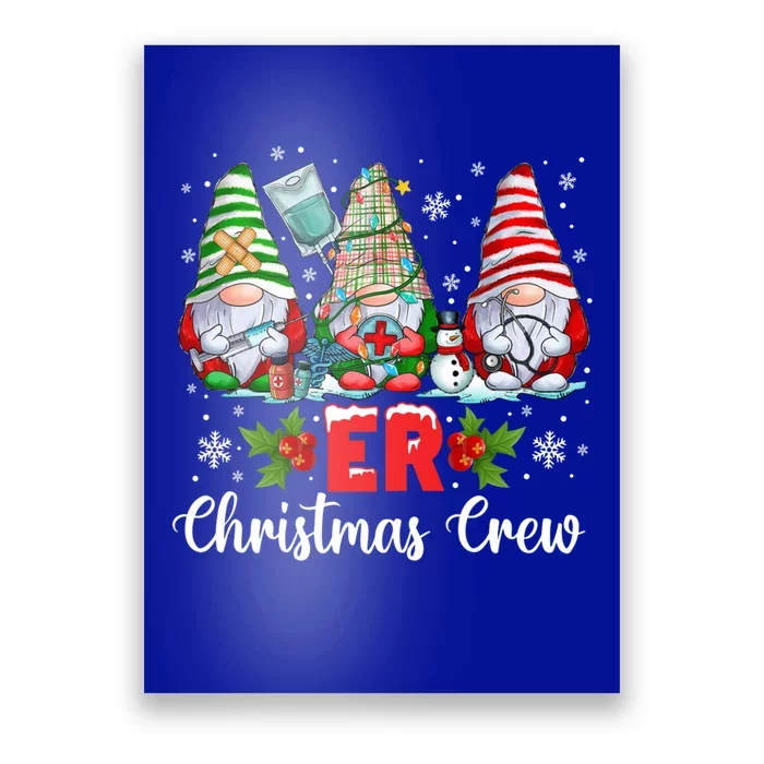 Merry Christmas Er Nurse Squad Gnomies Nursing Xmas Gnome Great Gift Poster