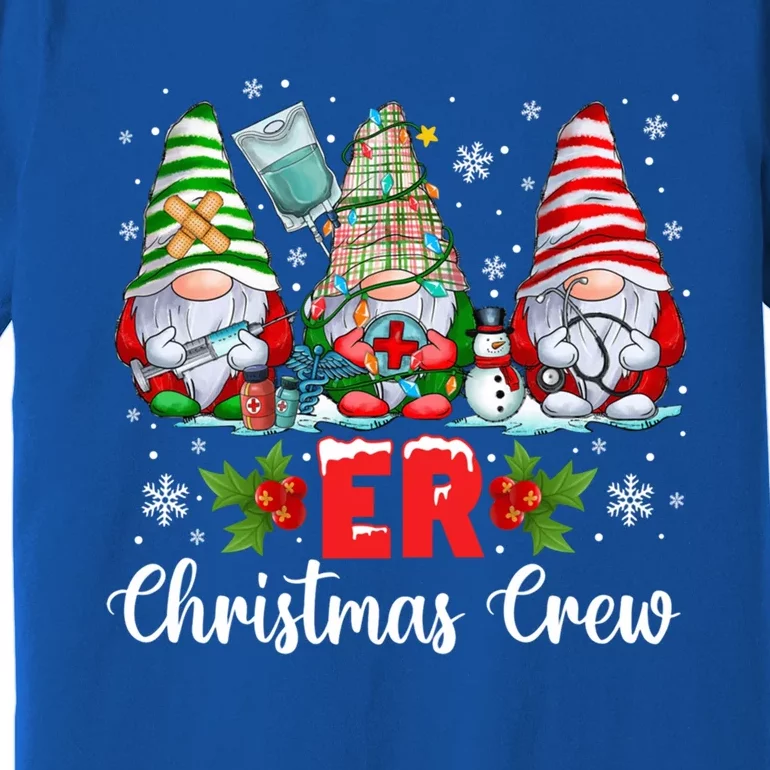 Merry Christmas Er Nurse Squad Gnomies Nursing Xmas Gnome Great Gift Premium T-Shirt