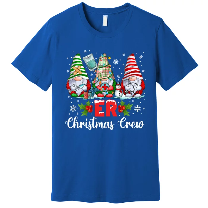 Merry Christmas Er Nurse Squad Gnomies Nursing Xmas Gnome Great Gift Premium T-Shirt