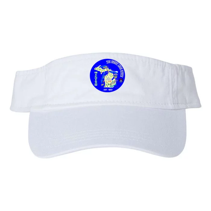 Michigan Circle Emblem The Great Lake State Valucap Bio-Washed Visor