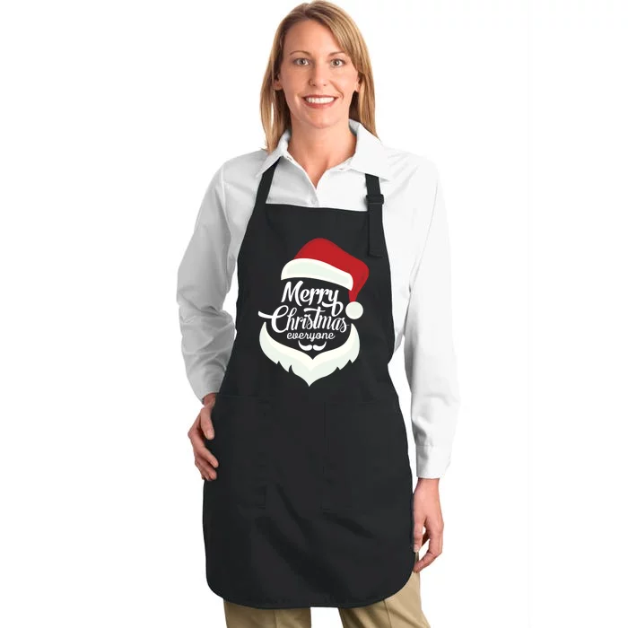 Merry Christmas Everyone Full-Length Apron With Pocket