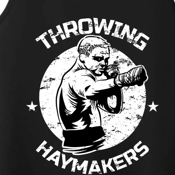 Mma Cage Fighter Throwing Haymakers Mixed Martial Arts Gift Performance Tank