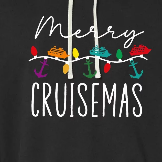 Merry Cruisemas Family Cruise Christmas Cruisin Crew Garment-Dyed Fleece Hoodie