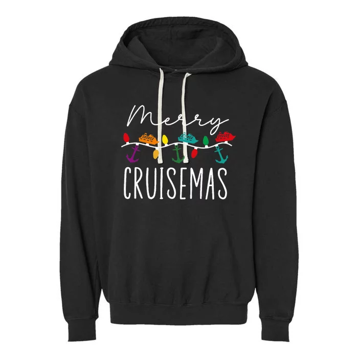 Merry Cruisemas Family Cruise Christmas Cruisin Crew Garment-Dyed Fleece Hoodie