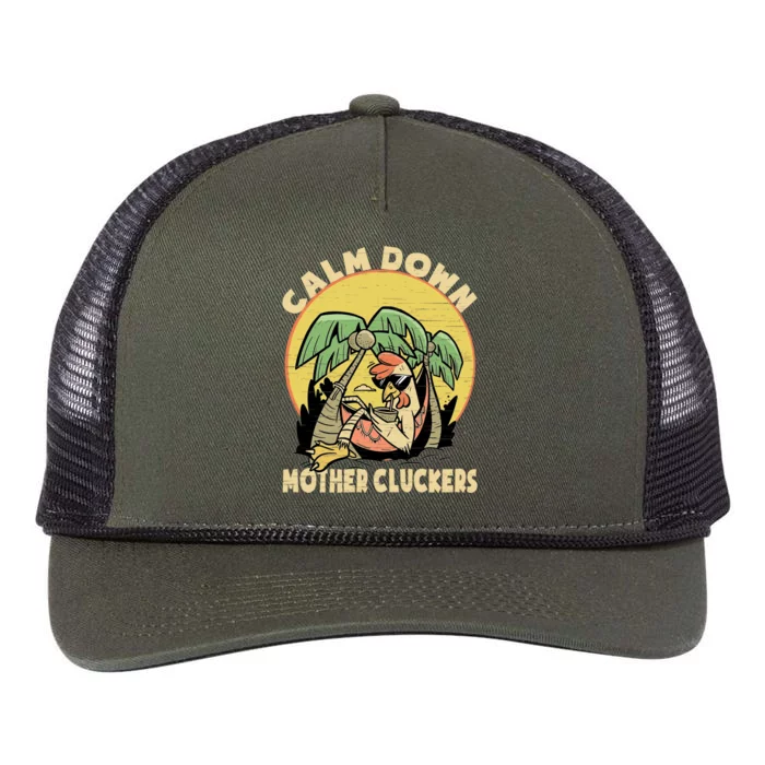 Mother Cluckers Funny Chicken Daddy Cute Gift Retro Rope Trucker Hat Cap