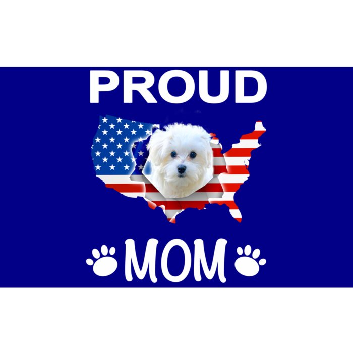 Maltese Cute Funny Gift Maltese Dog Maltese Proud Patriot Mom Gift Bumper Sticker