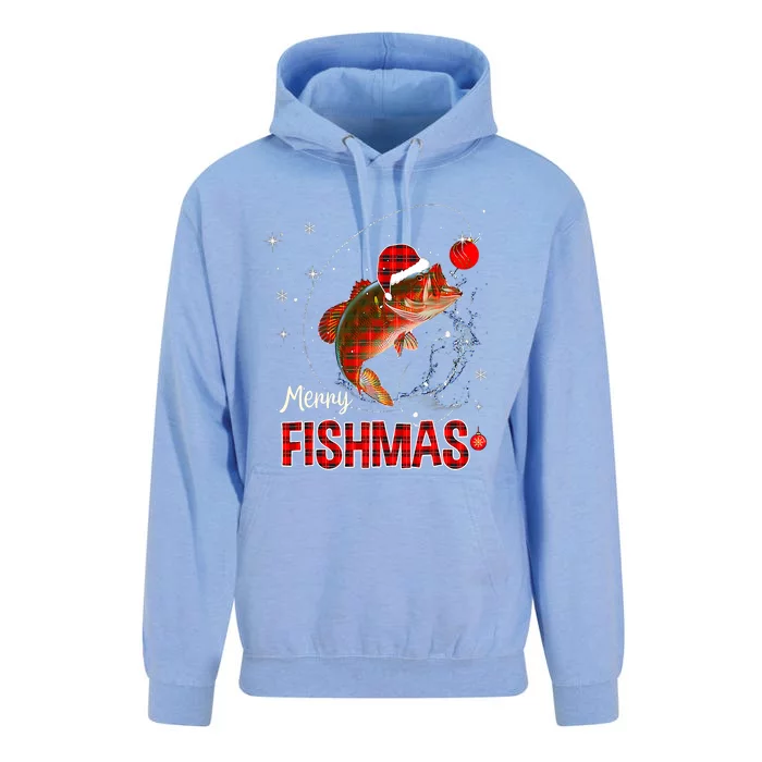 Merry Christmas Fishmas Fishing Reel Santa Snow Unisex Surf Hoodie