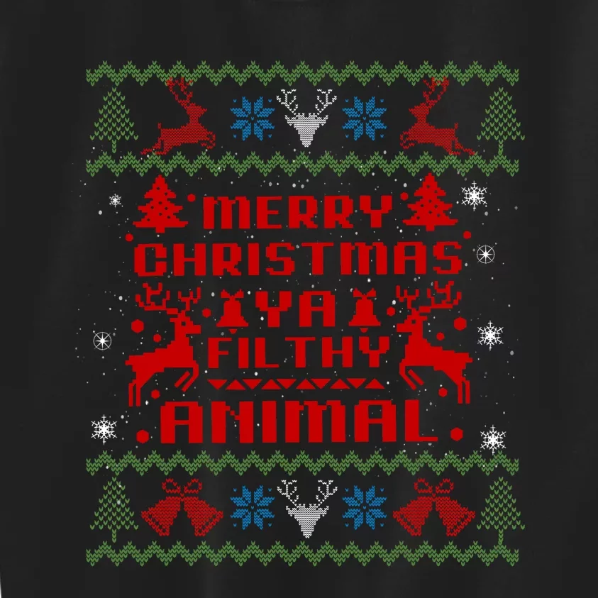 Merry Christmasya Filthy Animal Ugly Christmas Sweater Kids Sweatshirt