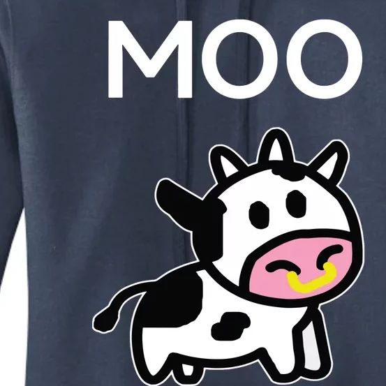 Moo Cow Funny Farmer Cow For Adults Women's Pullover Hoodie