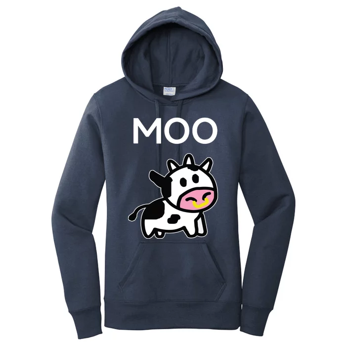 Moo Cow Funny Farmer Cow For Adults Women's Pullover Hoodie