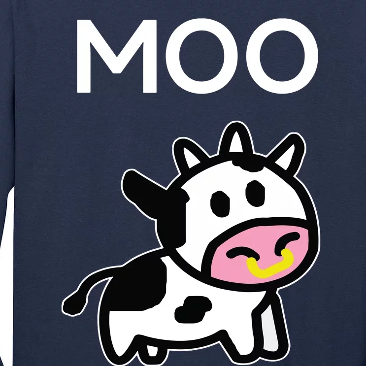 Moo Cow Funny Farmer Cow For Adults Tall Long Sleeve T-Shirt