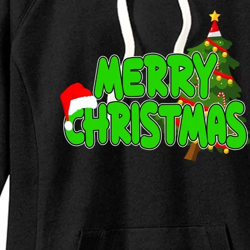 Merry Christmas Festive Holiday Women's Fleece Hoodie