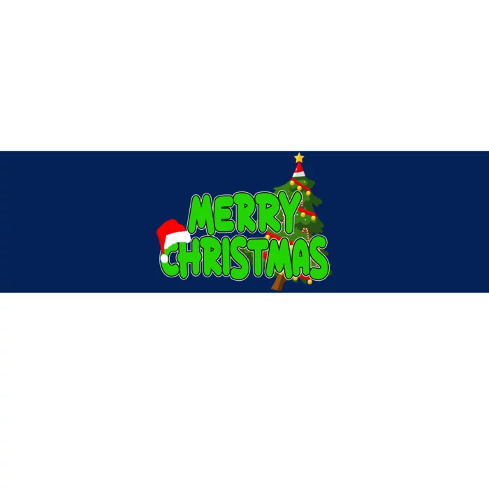 Merry Christmas Festive Holiday Bumper Sticker