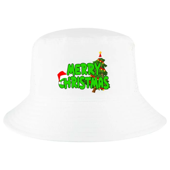 Merry Christmas Festive Holiday Cool Comfort Performance Bucket Hat