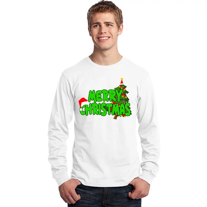 Merry Christmas Festive Holiday Tall Long Sleeve T-Shirt