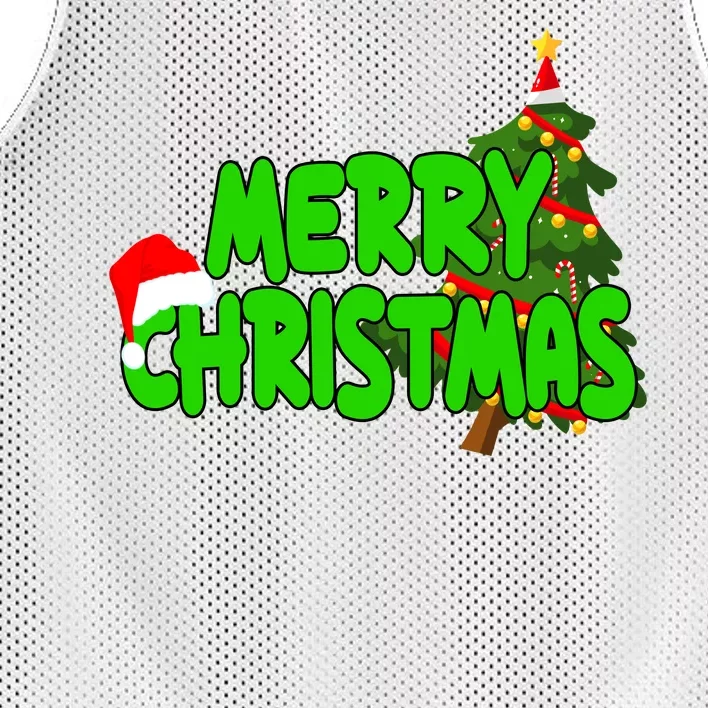 Merry Christmas Festive Holiday Mesh Reversible Basketball Jersey Tank