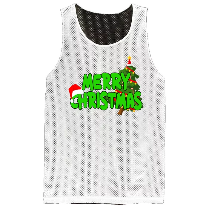 Merry Christmas Festive Holiday Mesh Reversible Basketball Jersey Tank