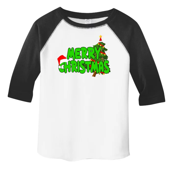 Merry Christmas Festive Holiday Toddler Fine Jersey T-Shirt