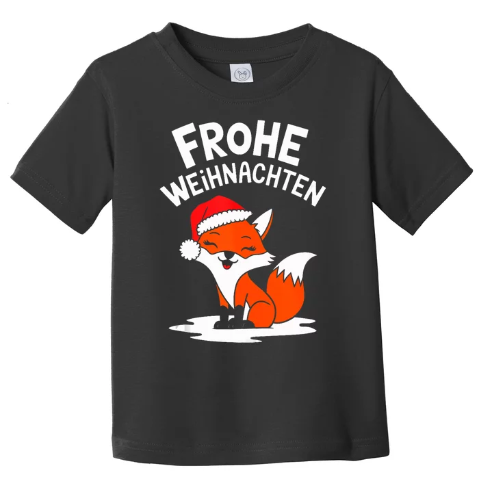 Merry Christmas Fox Frohe Weihnachten Tank Top Toddler T-Shirt