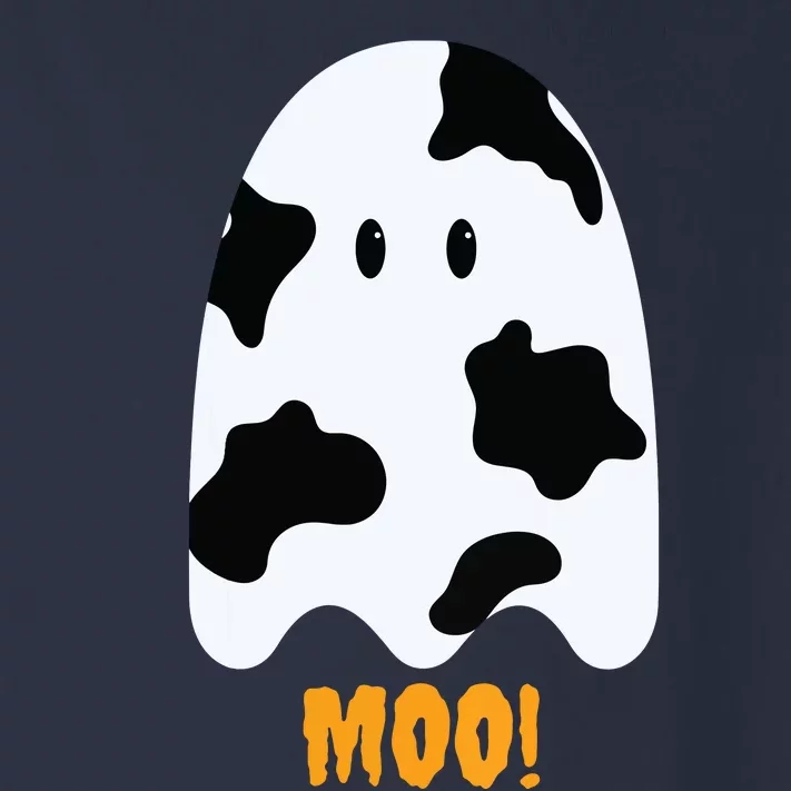 Moo Cute Funny Cow Print Ghost Halloween Tee Toddler Long Sleeve Shirt