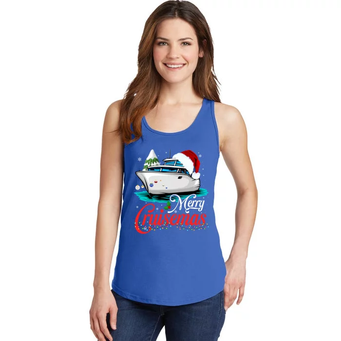 Merry Cruisemas Funny Cruise Ship Family Christmas Funny Gift Meaningful Gift Ladies Essential Tank