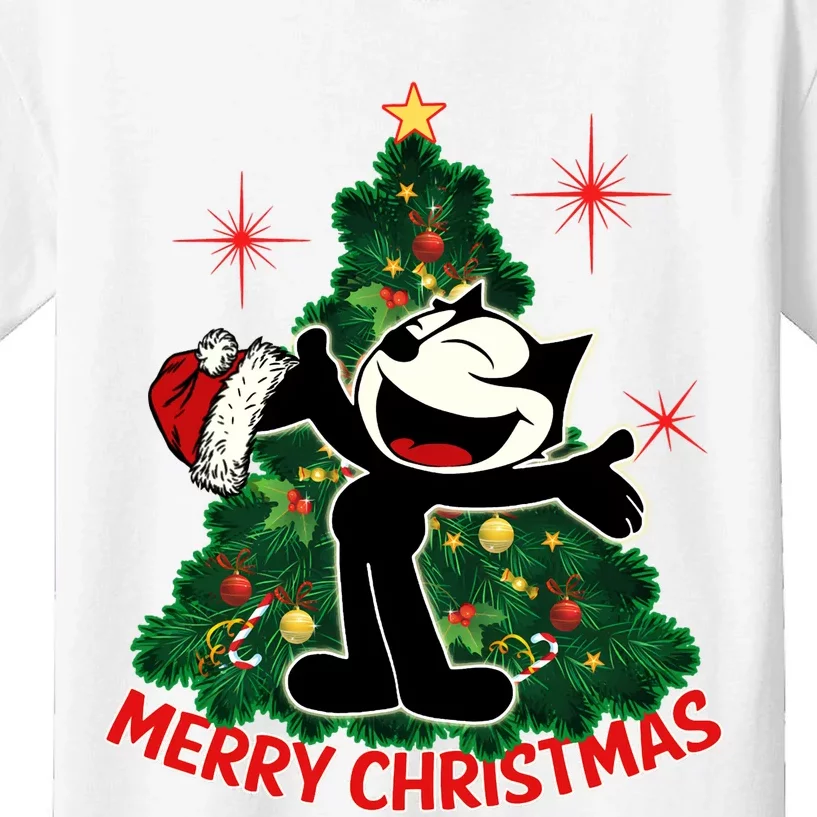 Merry Christmas Felix! Felix Classic Holiday Joy Xmas Tree Kids T-Shirt