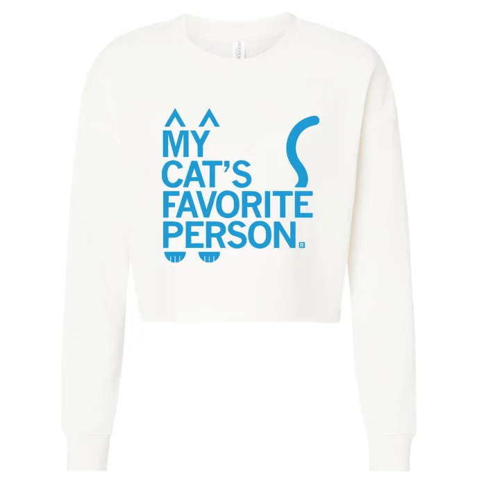 My CatS Favorite Person Cropped Pullover Crew