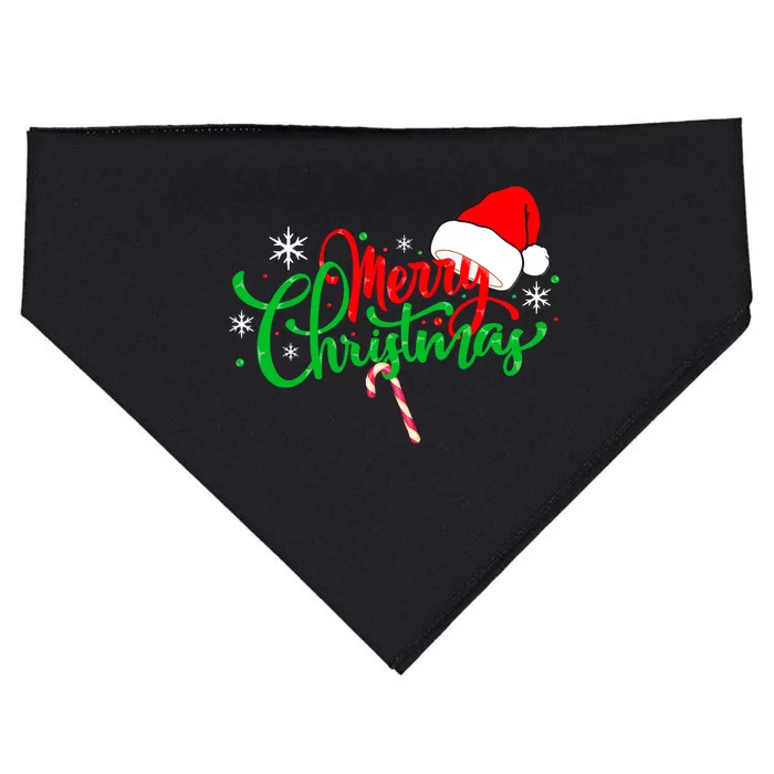 Merry Christmas Funny Christmas Gift USA-Made Doggie Bandana