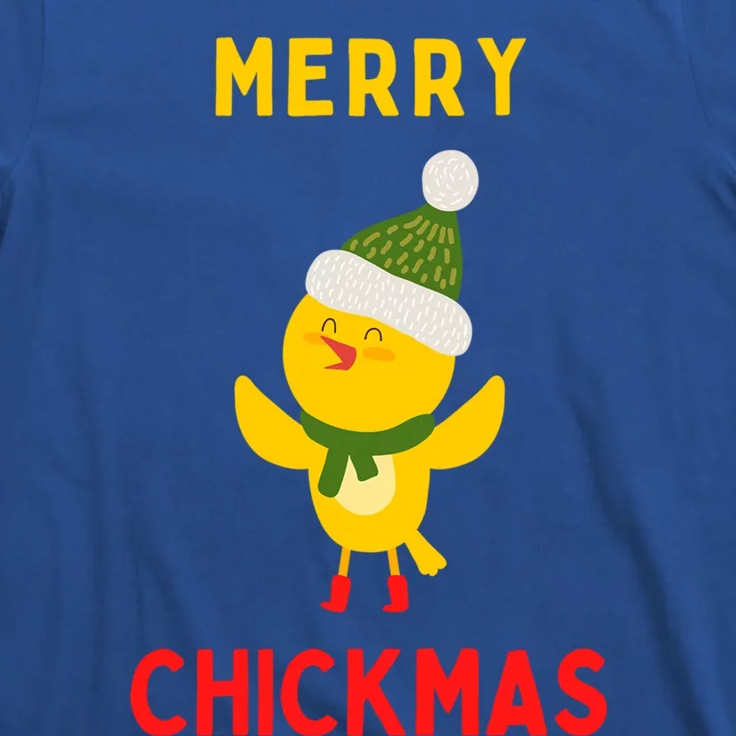 Merry Chickmas Funny Christmas Farm Animal Pun Cute Xmas Funny Gift T-Shirt