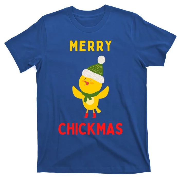 Merry Chickmas Funny Christmas Farm Animal Pun Cute Xmas Funny Gift T-Shirt