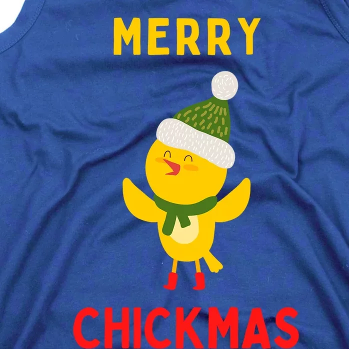 Merry Chickmas Funny Christmas Farm Animal Pun Cute Xmas Funny Gift Tank Top