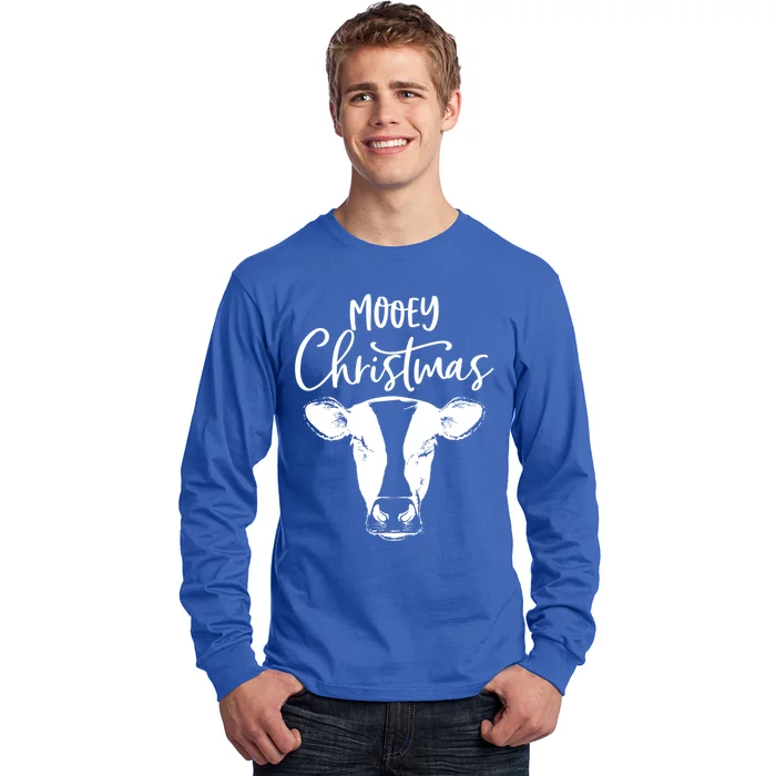 Mooey Christmas Funny Christmas Cow Gift Long Sleeve Shirt