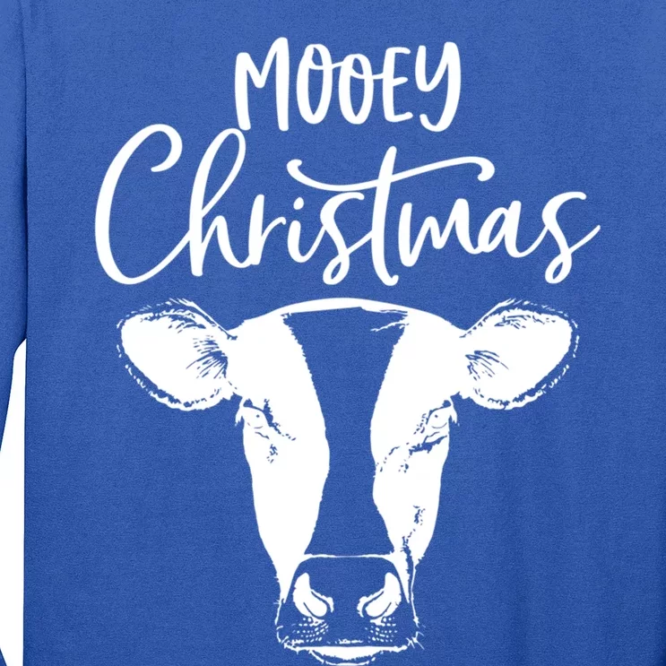 Mooey Christmas Funny Christmas Cow Gift Long Sleeve Shirt