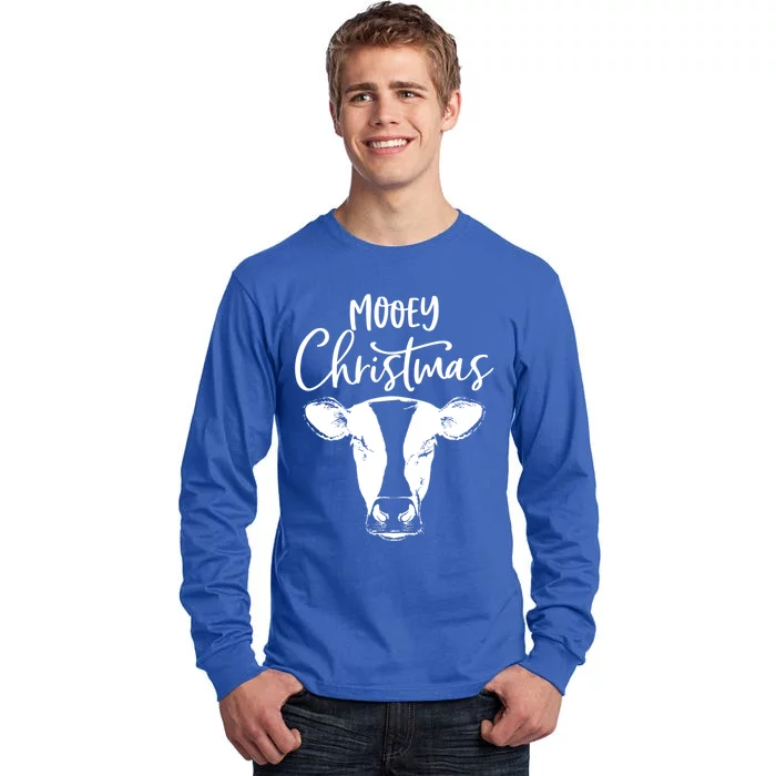 Mooey Christmas Funny Christmas Cow Gift Tall Long Sleeve T-Shirt