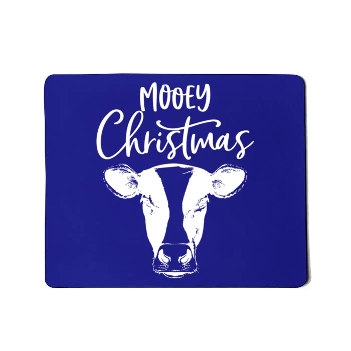 Mooey Christmas Funny Christmas Cow Gift Mousepad