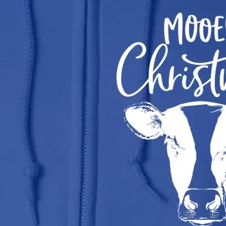 Mooey Christmas Funny Christmas Cow Gift Full Zip Hoodie