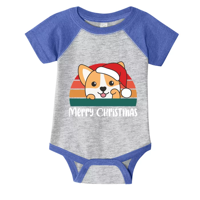 Merry Christmas Funny Corgi Christmas Gift Infant Baby Jersey Bodysuit