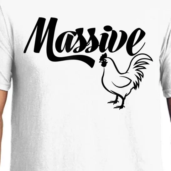 Massive Cock Funny Rooster And Cockerel Chicken Design Pajama Set