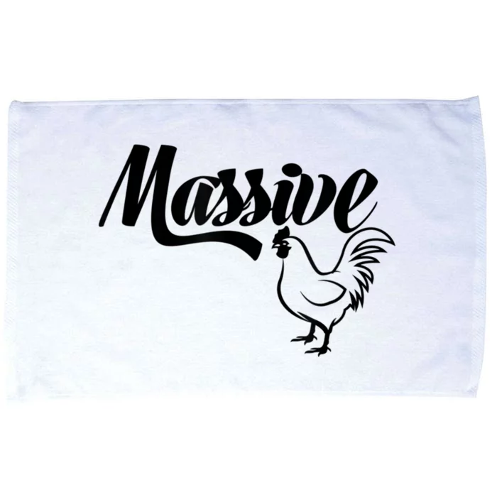 Massive Cock Funny Rooster And Cockerel Chicken Design Microfiber Hand Towel