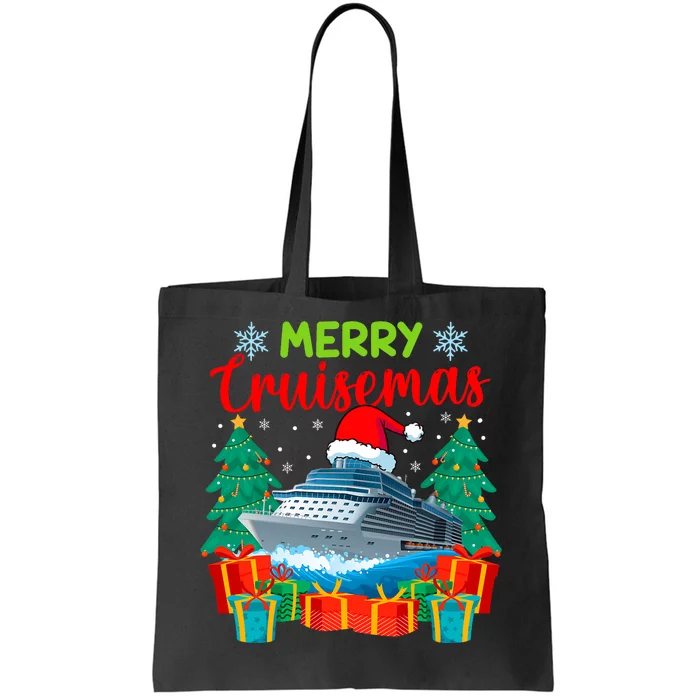 Merry Cruisemas Family Cruise Christmas Funny Boat Trip Tote Bag